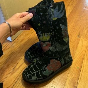 Emu Silver Star tattoo shearling boot sz 10